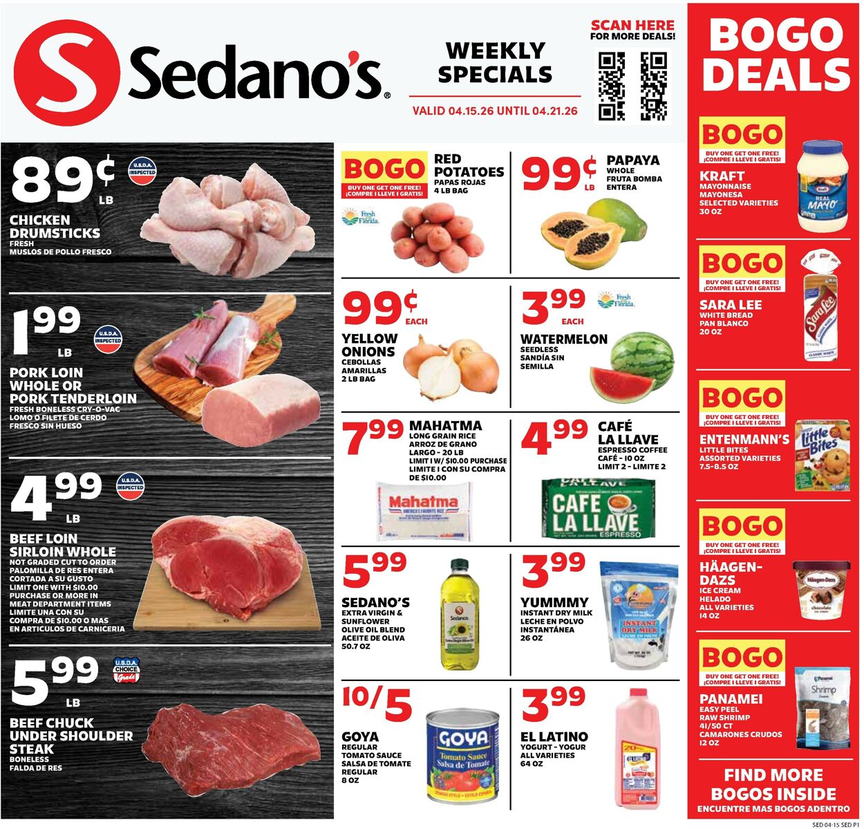 Catalogue Sedano's from 04/15/2026