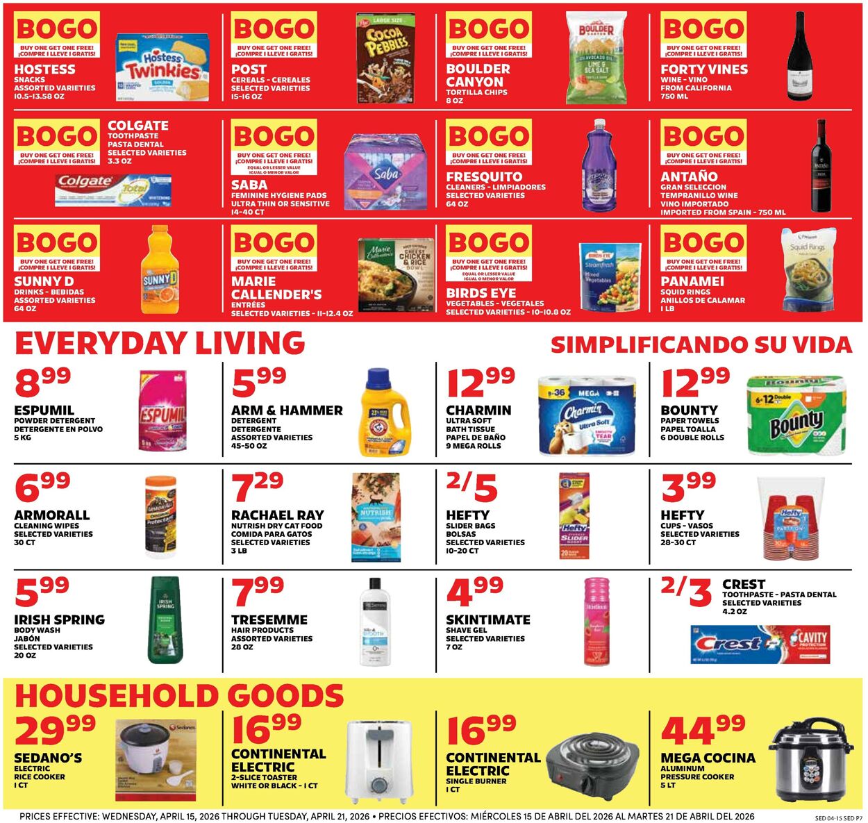 Catalogue Sedano's from 04/15/2026