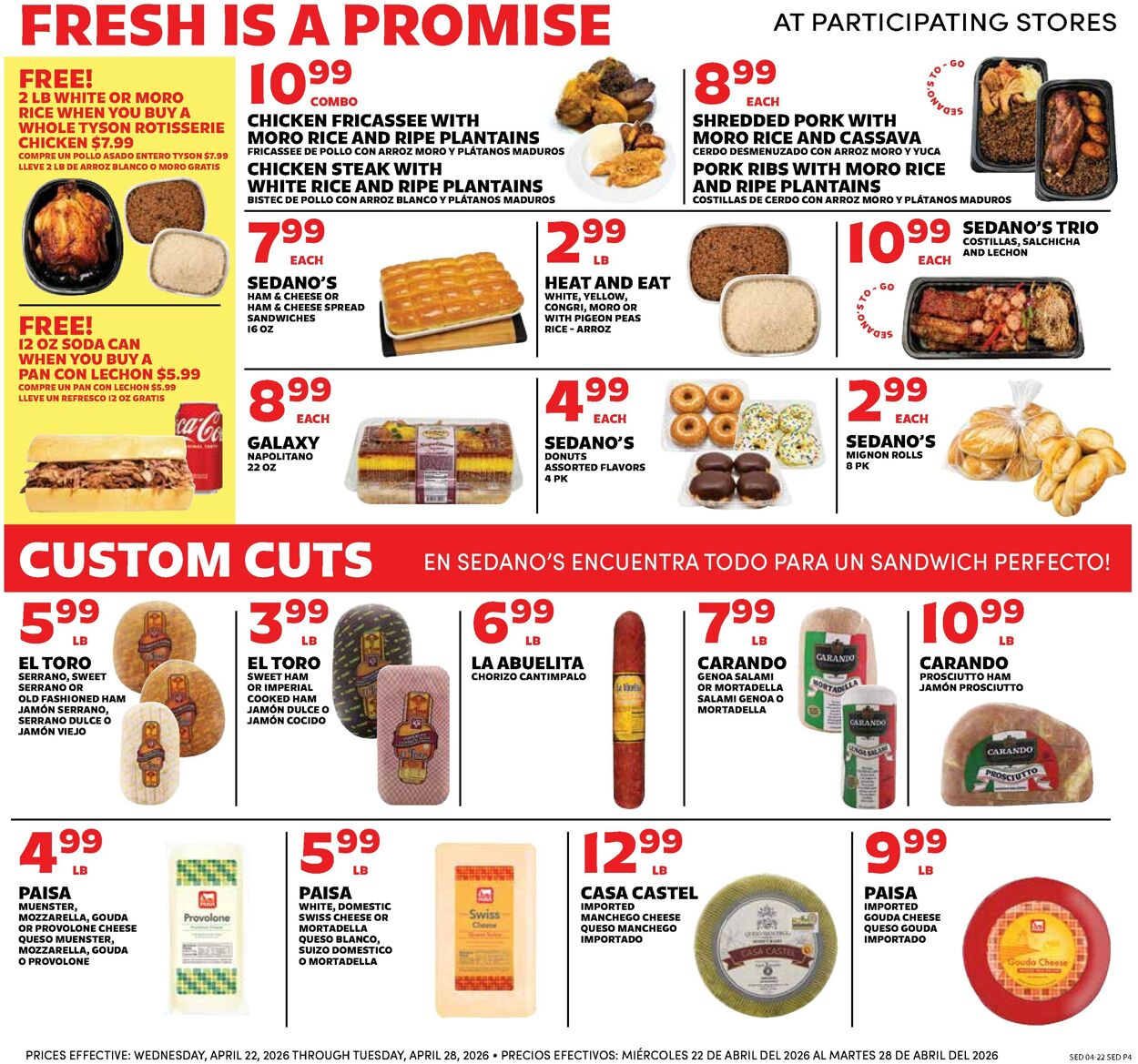 Catalogue Sedano's from 04/22/2026