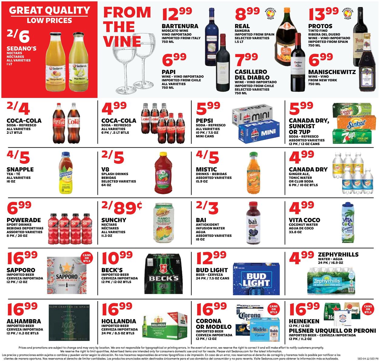 Catalogue Sedano's from 04/22/2026