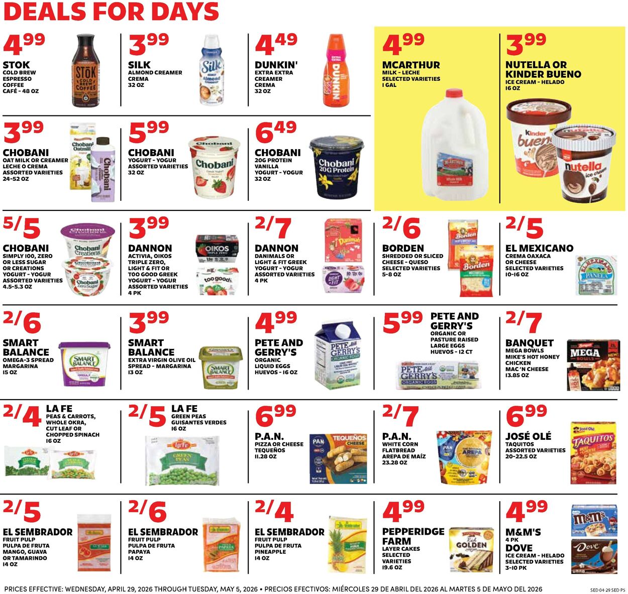Catalogue Sedano's from 04/29/2026