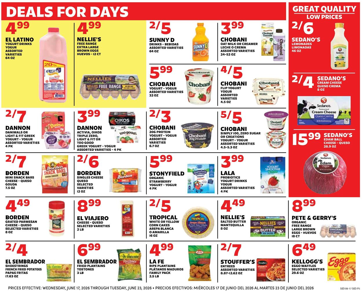 Catalogue Sedano's from 06/17/2026