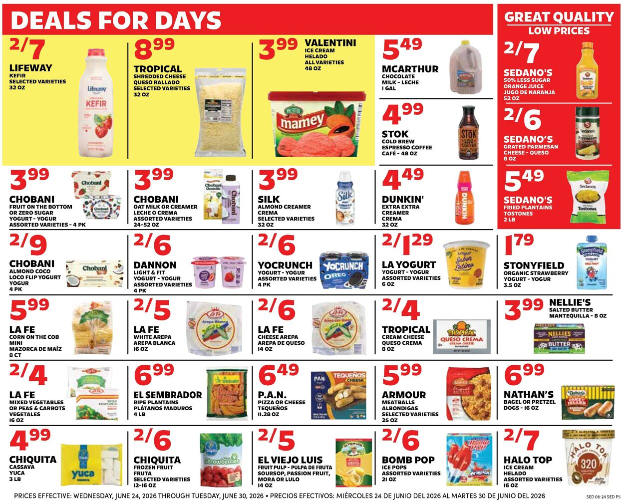Catalogue Sedano's from 06/24/2026
