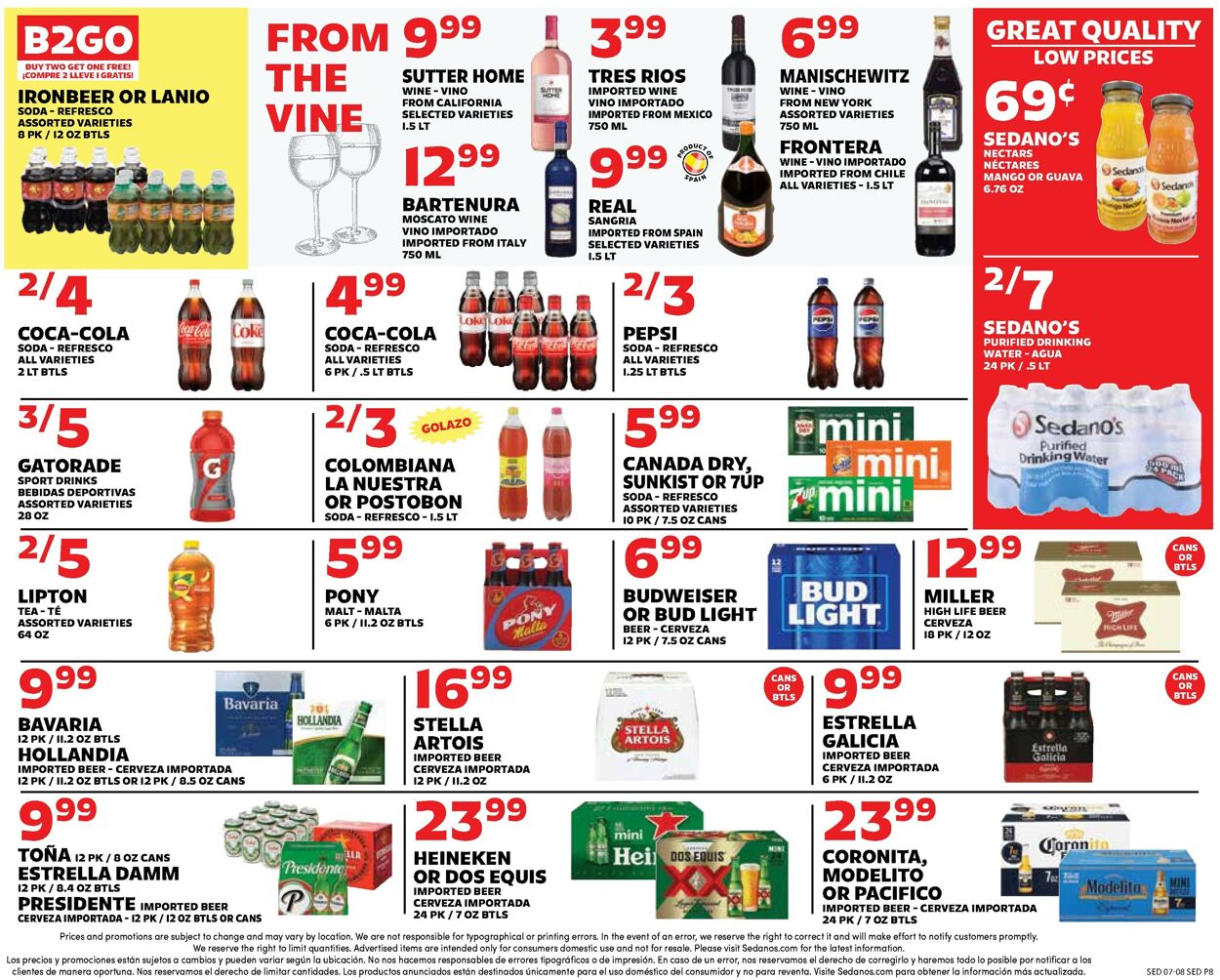 Catalogue Sedano's from 07/08/2026