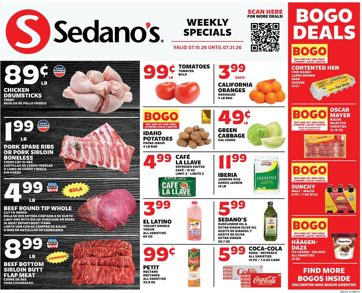 Catalogue Sedano's from 07/15/2026