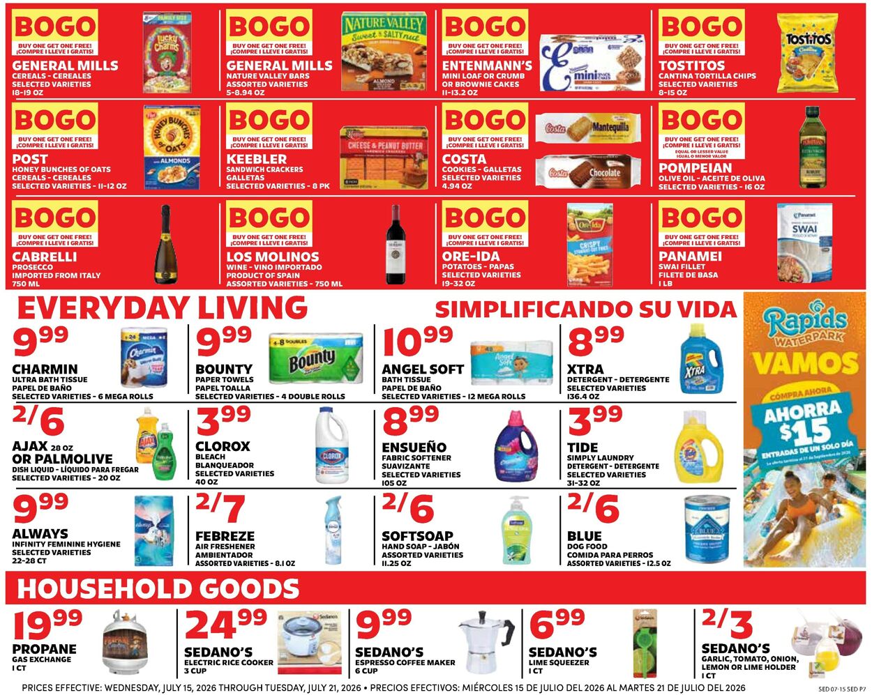 Catalogue Sedano's from 07/15/2026