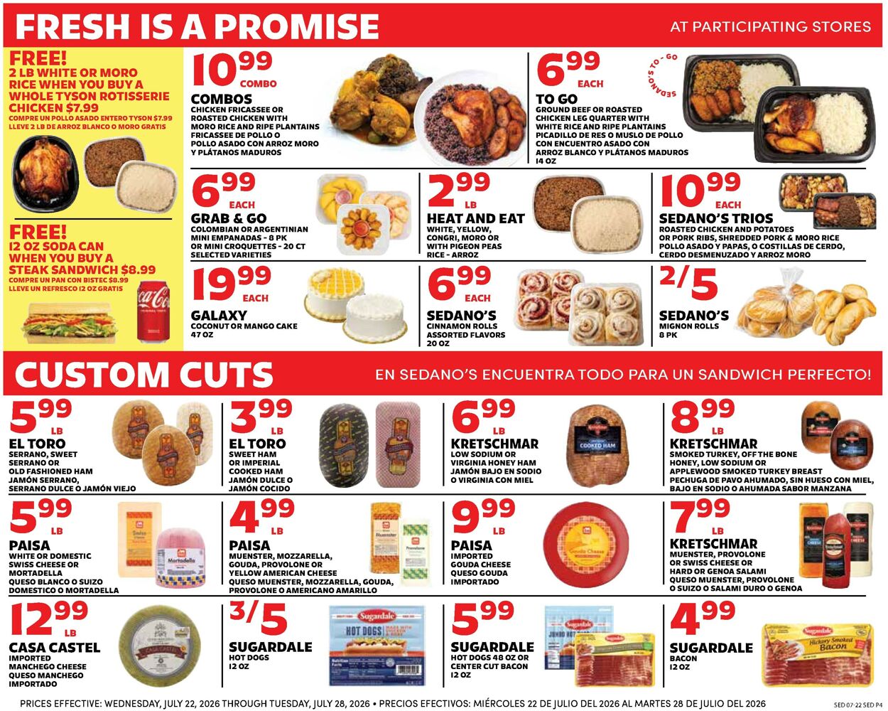 Catalogue Sedano's from 07/22/2026