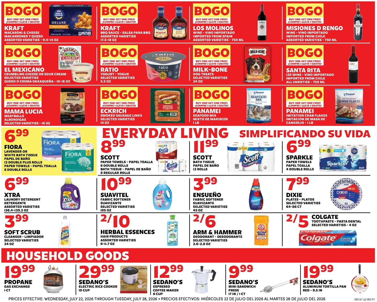 Catalogue Sedano's from 07/22/2026