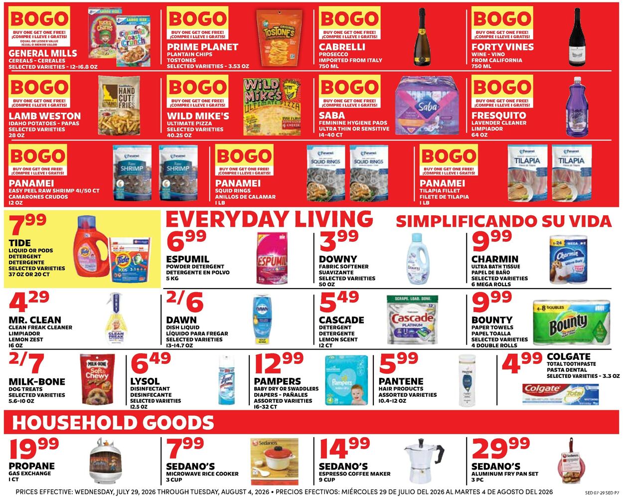 Catalogue Sedano's from 07/29/2026