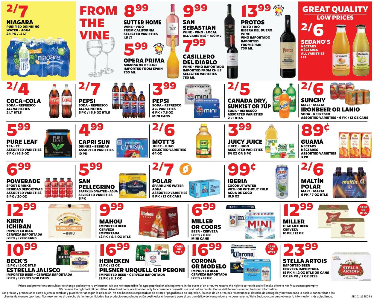 Catalogue Sedano's from 07/29/2026