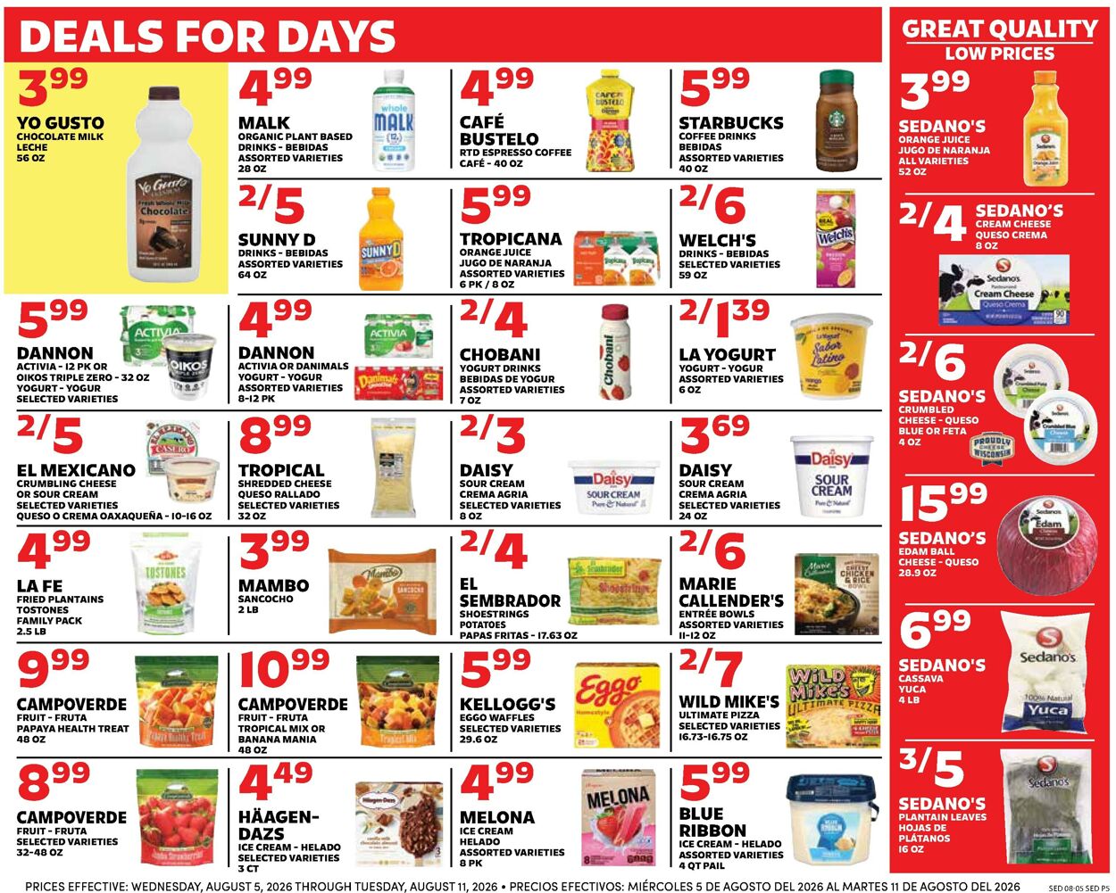 Catalogue Sedano's from 08/05/2026