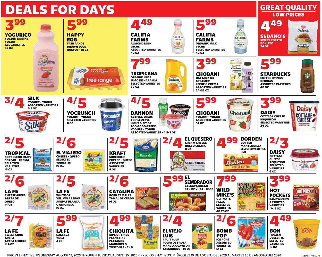 Catalogue Sedano's from 08/19/2026