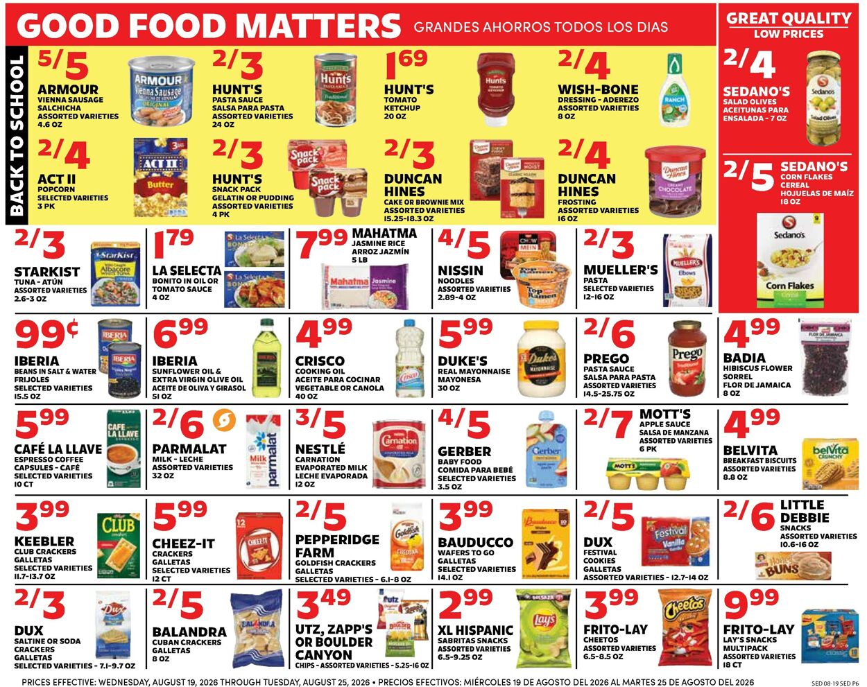 Catalogue Sedano's from 08/19/2026