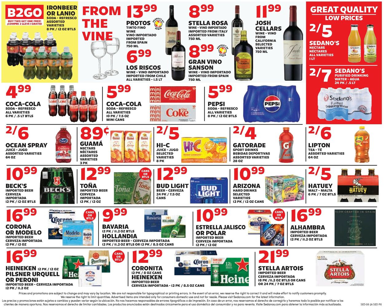 Catalogue Sedano's from 08/26/2026
