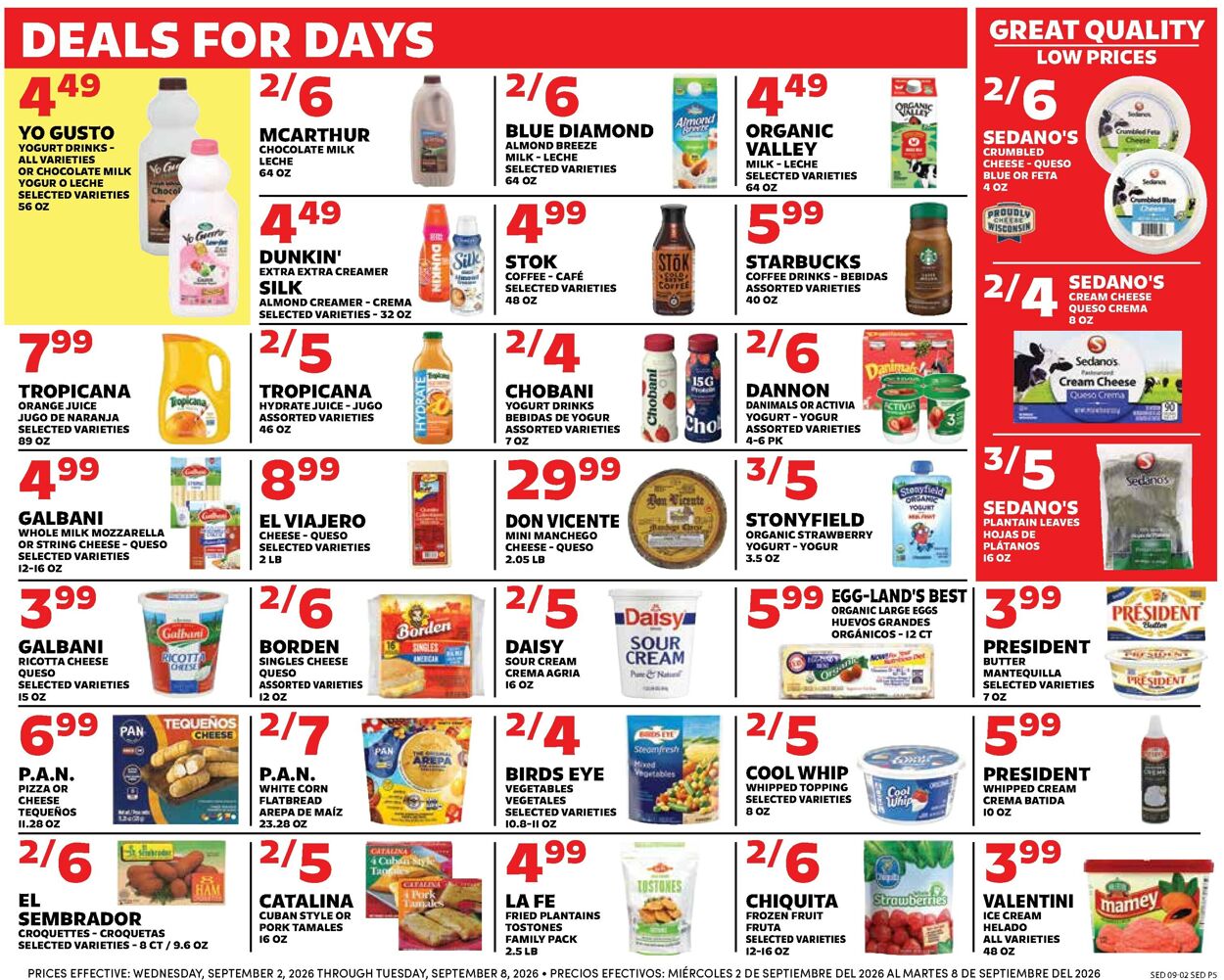 Catalogue Sedano's from 09/02/2026