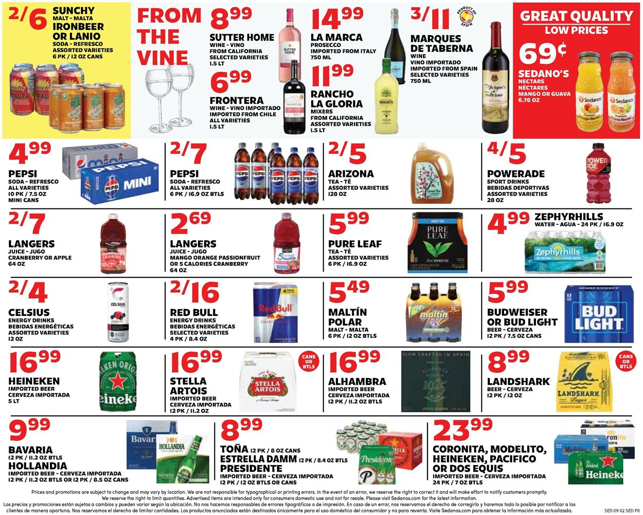 Catalogue Sedano's from 09/02/2026