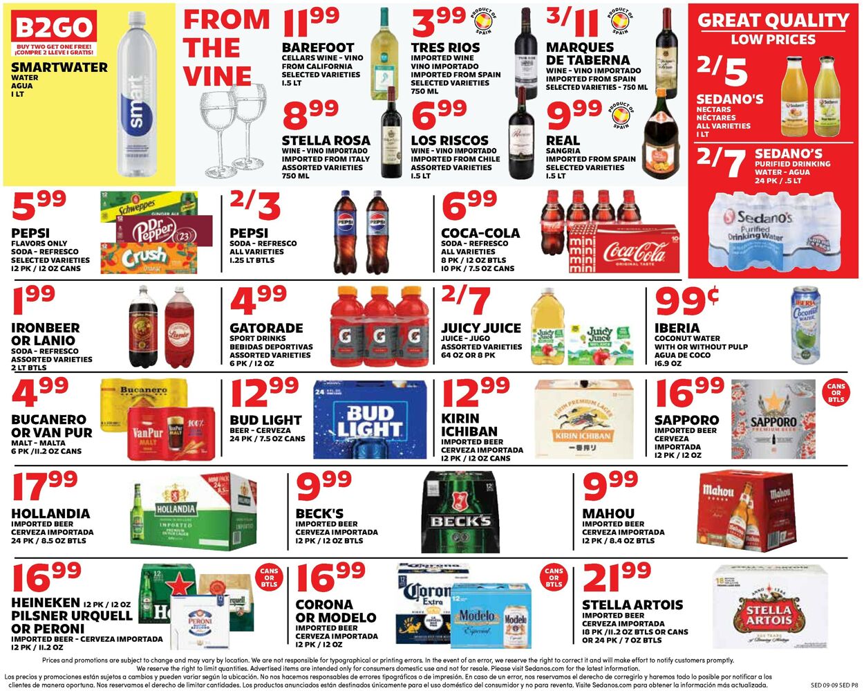 Catalogue Sedano's from 09/09/2026