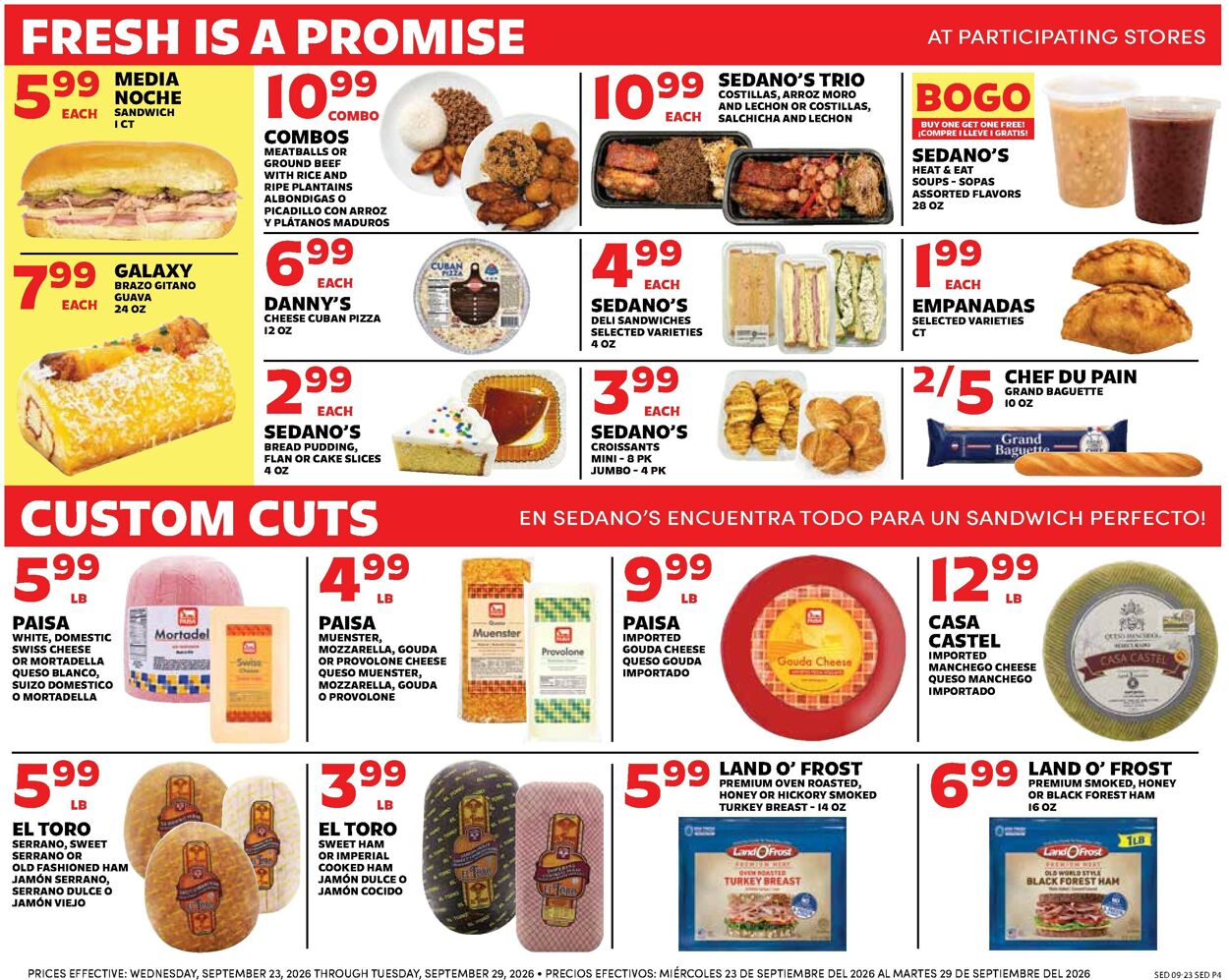 Catalogue Sedano's from 09/23/2026