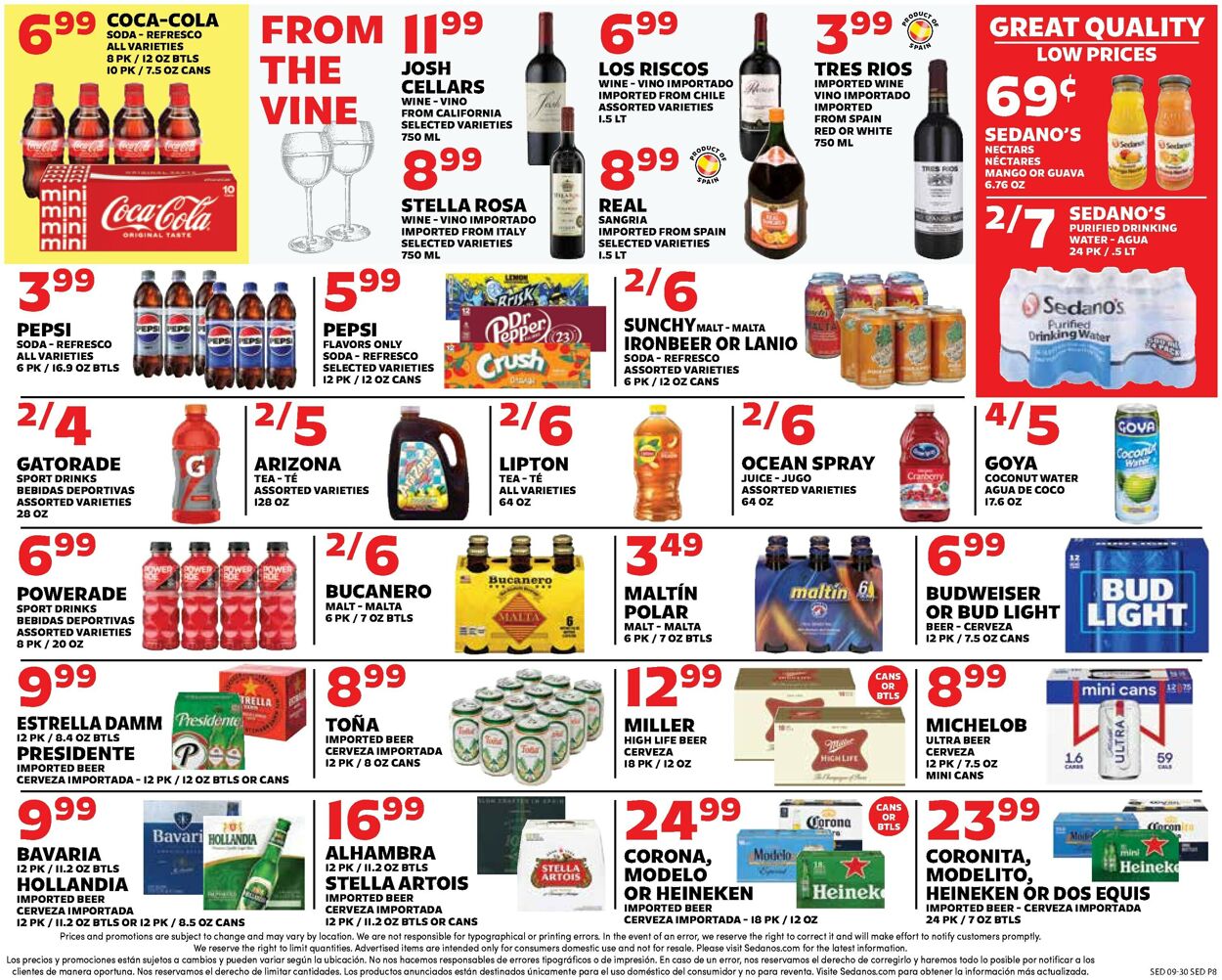 Catalogue Sedano's from 09/30/2026