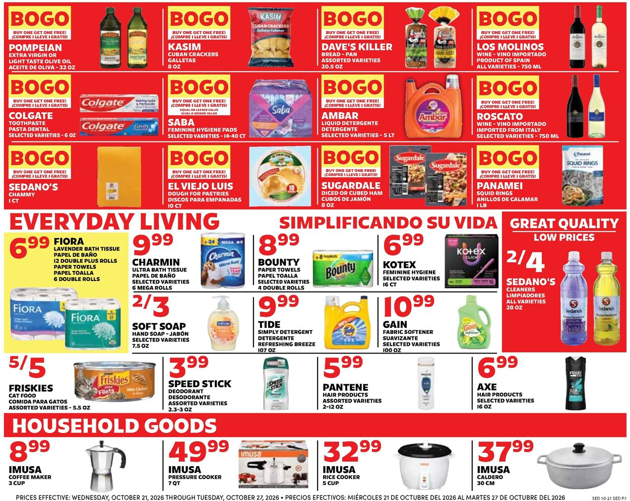 Catalogue Sedano's from 10/21/2026