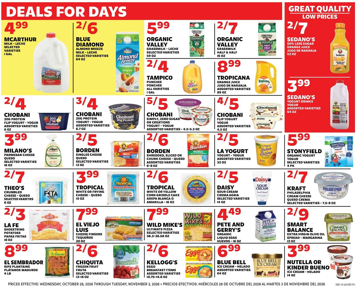 Catalogue Sedano's from 10/28/2026