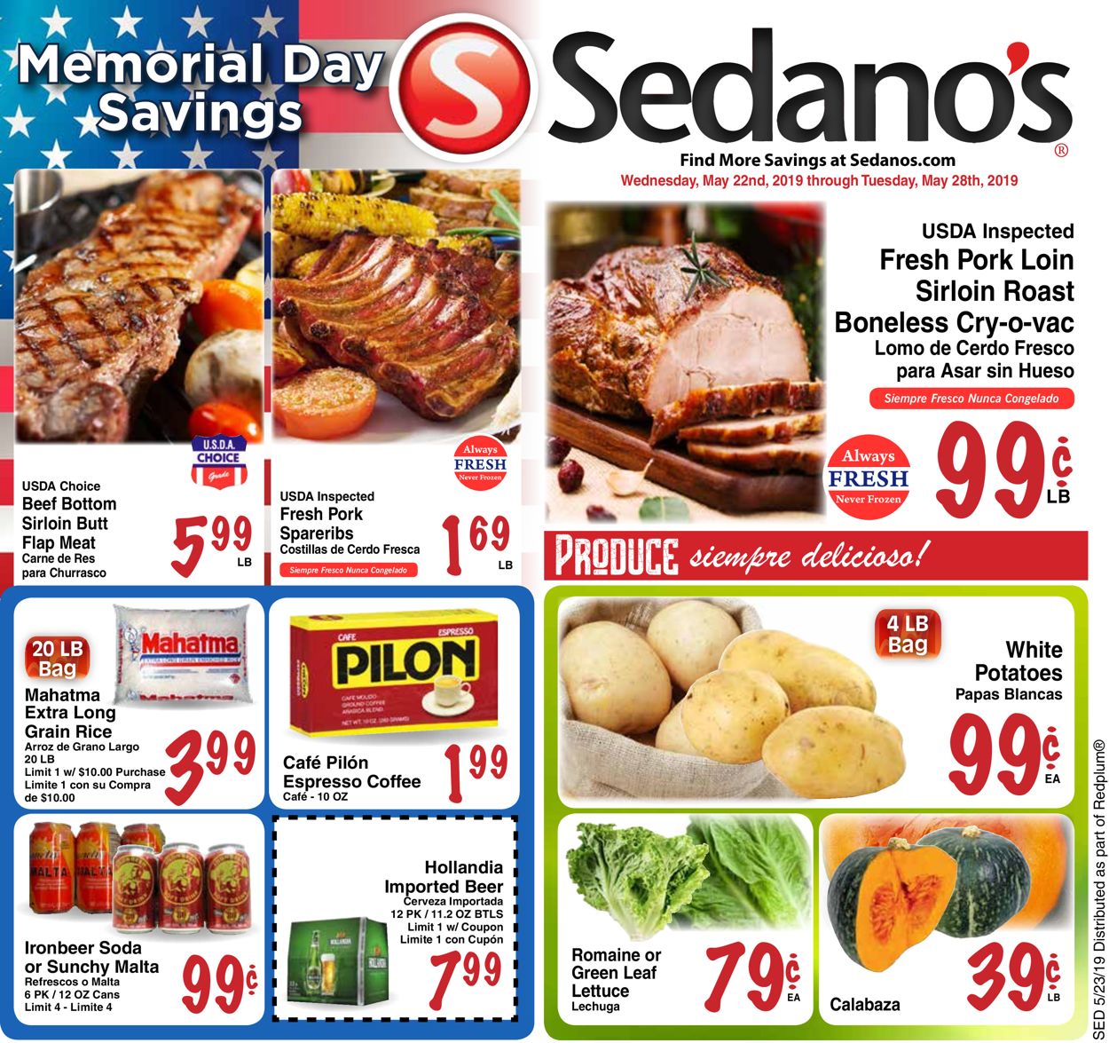 Catalogue Sedano's from 05/22/2019