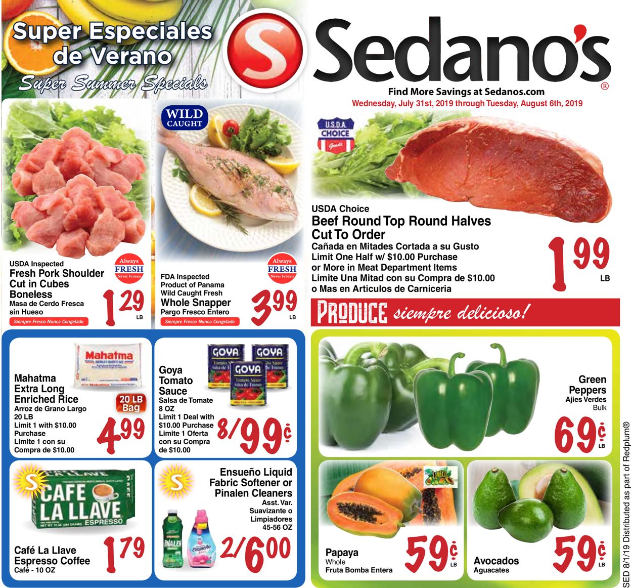 Catalogue Sedano's from 07/31/2019