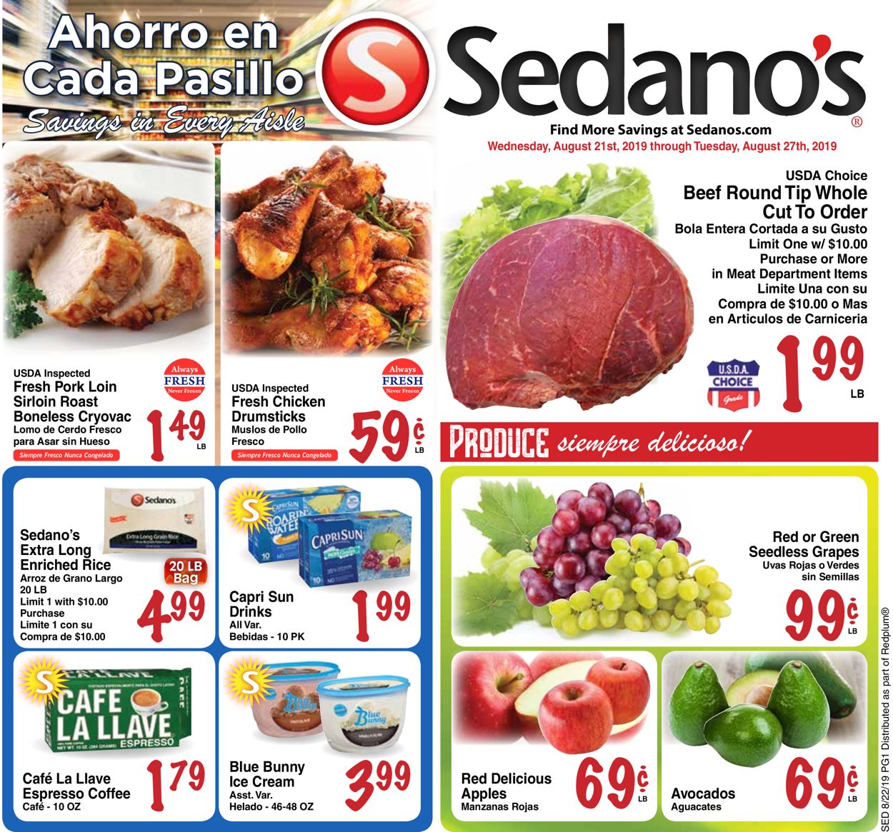 Catalogue Sedano's from 08/21/2019