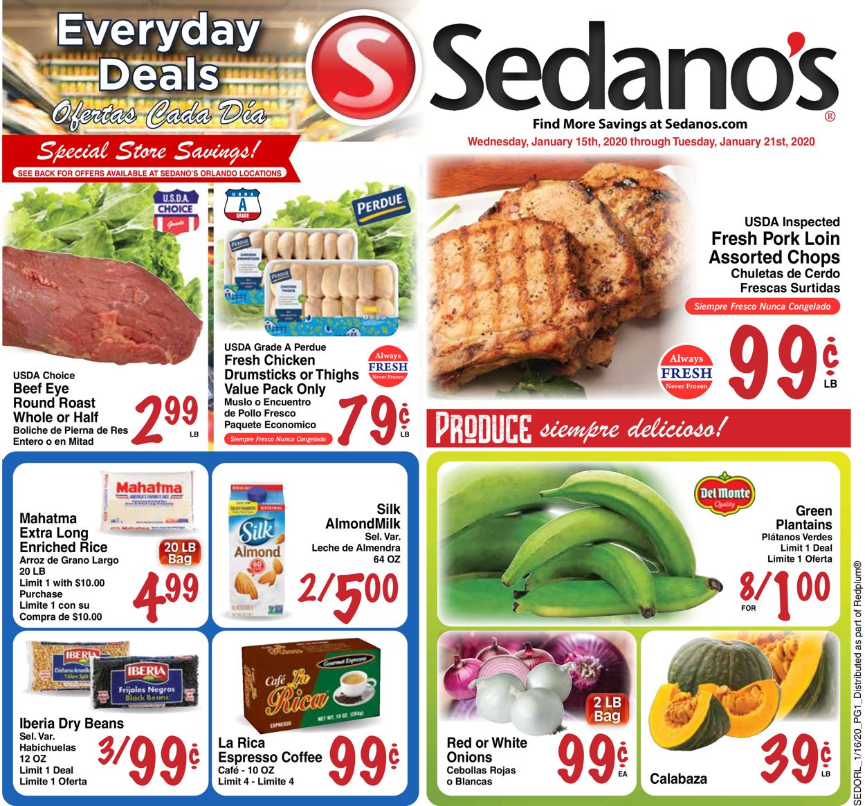 Catalogue Sedano's from 01/15/2020