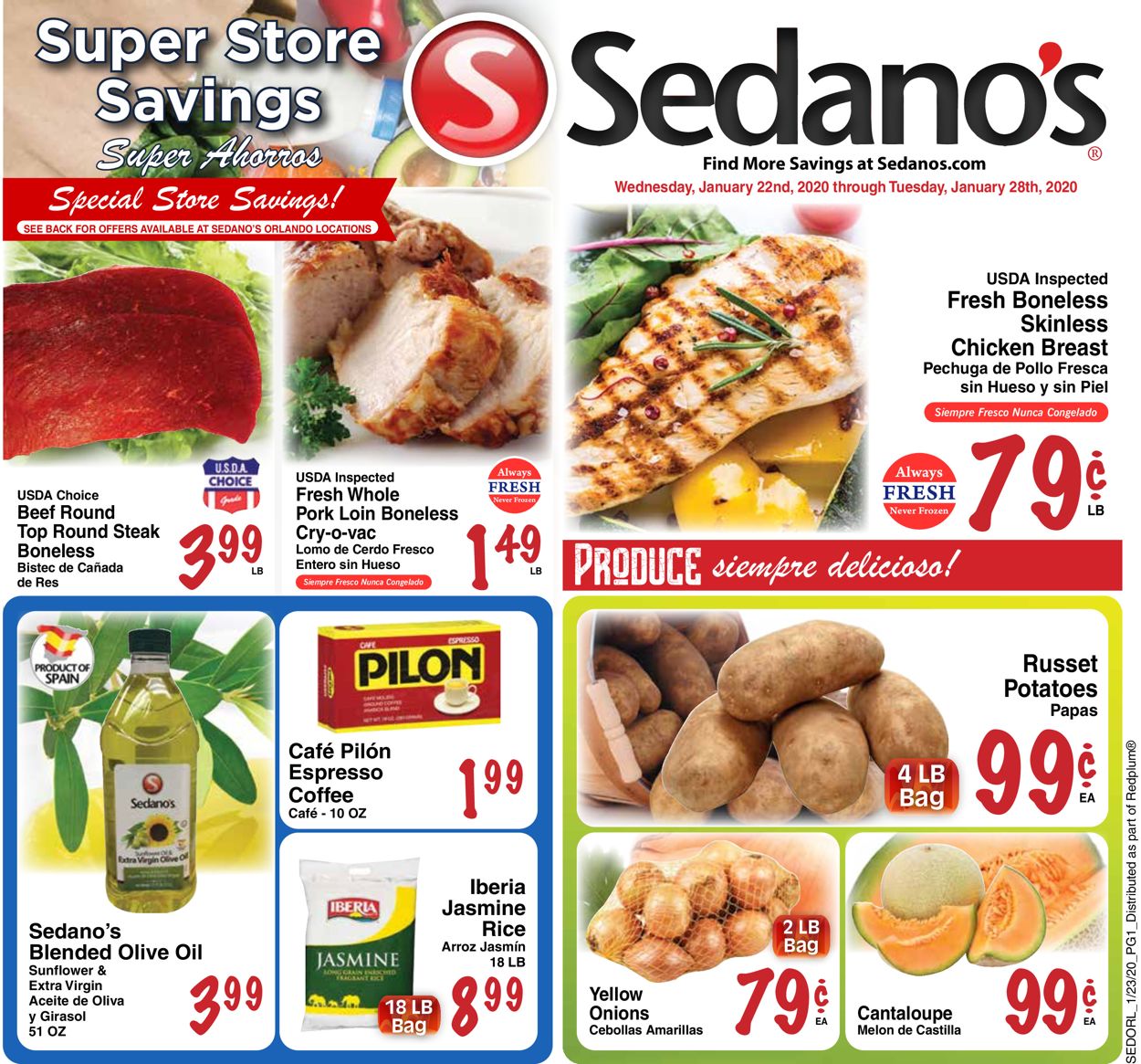 Catalogue Sedano's from 01/22/2020