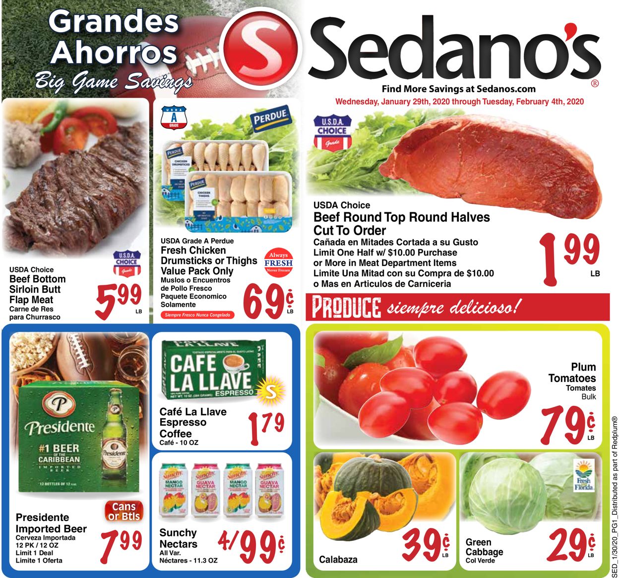 Catalogue Sedano's from 01/29/2020