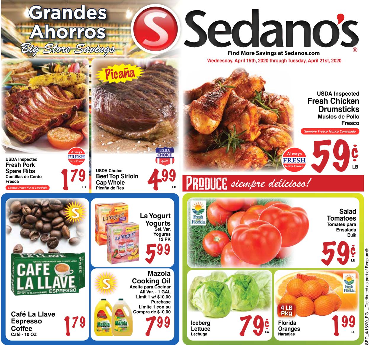 Catalogue Sedano's from 04/15/2020