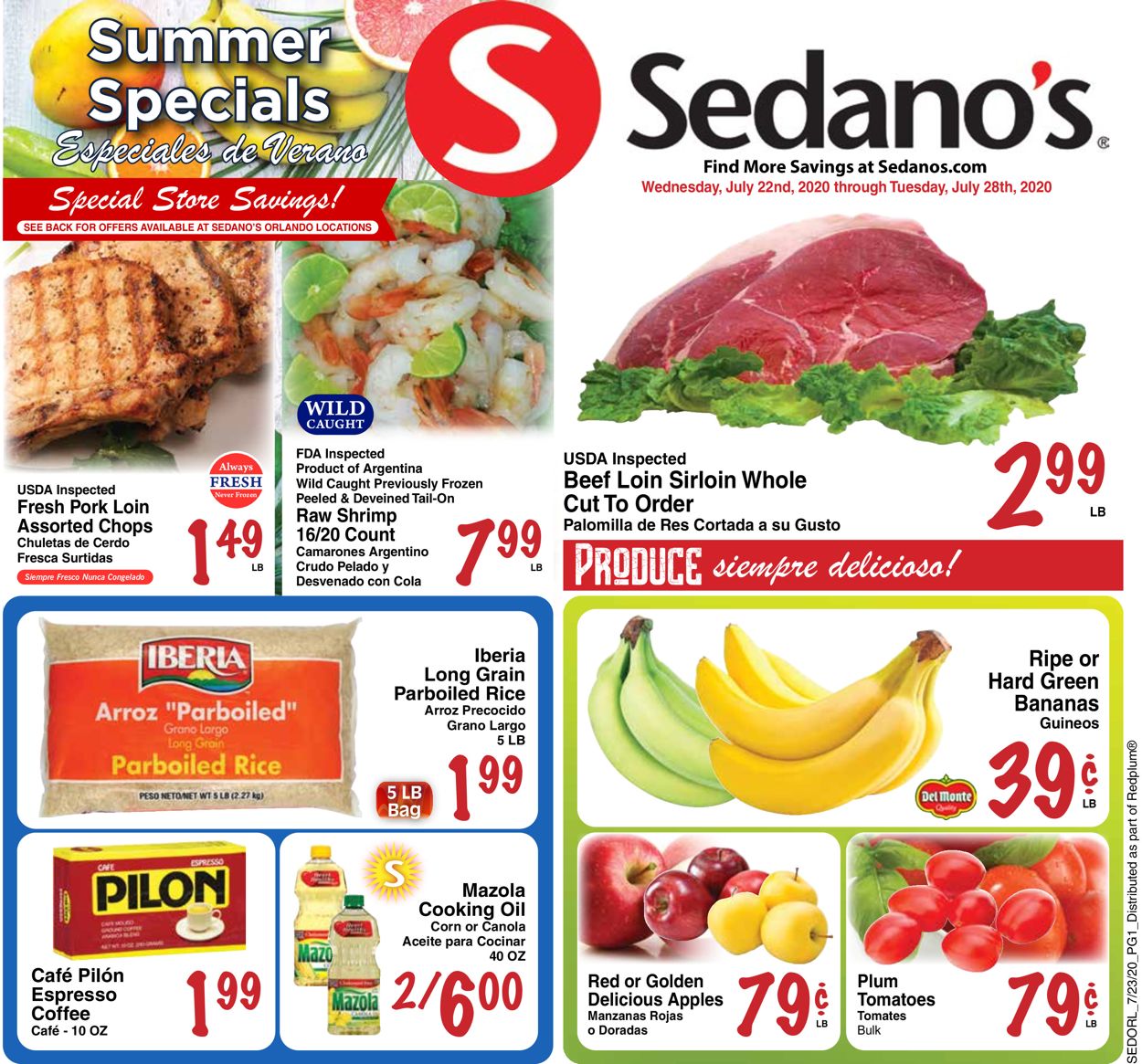 Catalogue Sedano's from 07/22/2020
