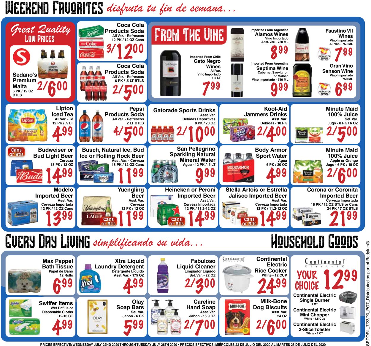 Sedano's Current weekly ad 07/22 - 07/28/2020 [7] - frequent-ads.com