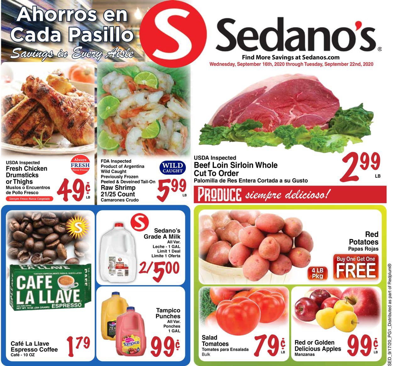 Catalogue Sedano's from 09/16/2020