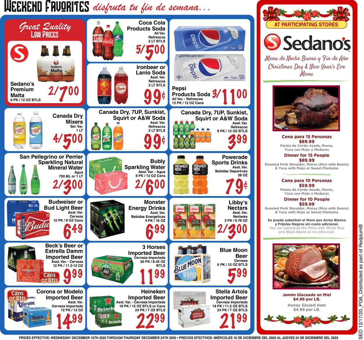 Catalogue Sedano's from 12/16/2020