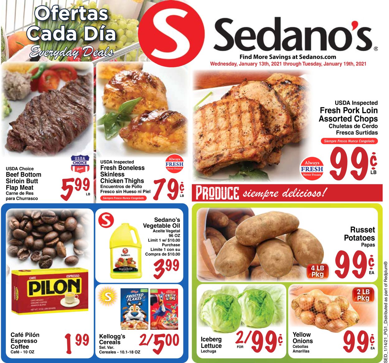 Catalogue Sedano's from 01/13/2021