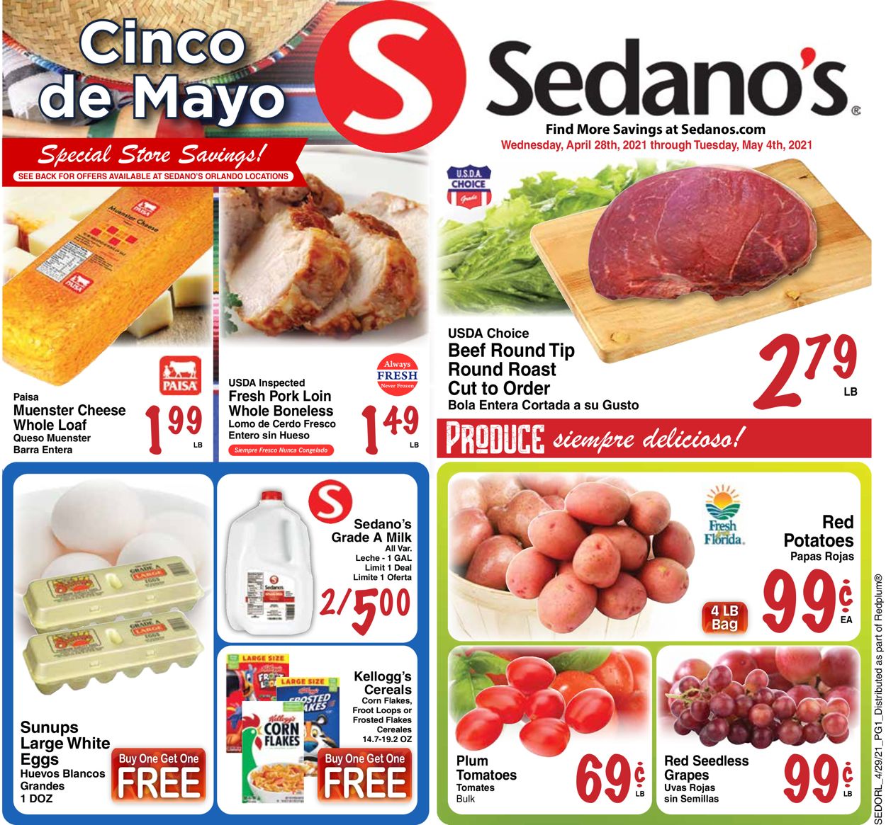Catalogue Sedano's from 04/28/2021