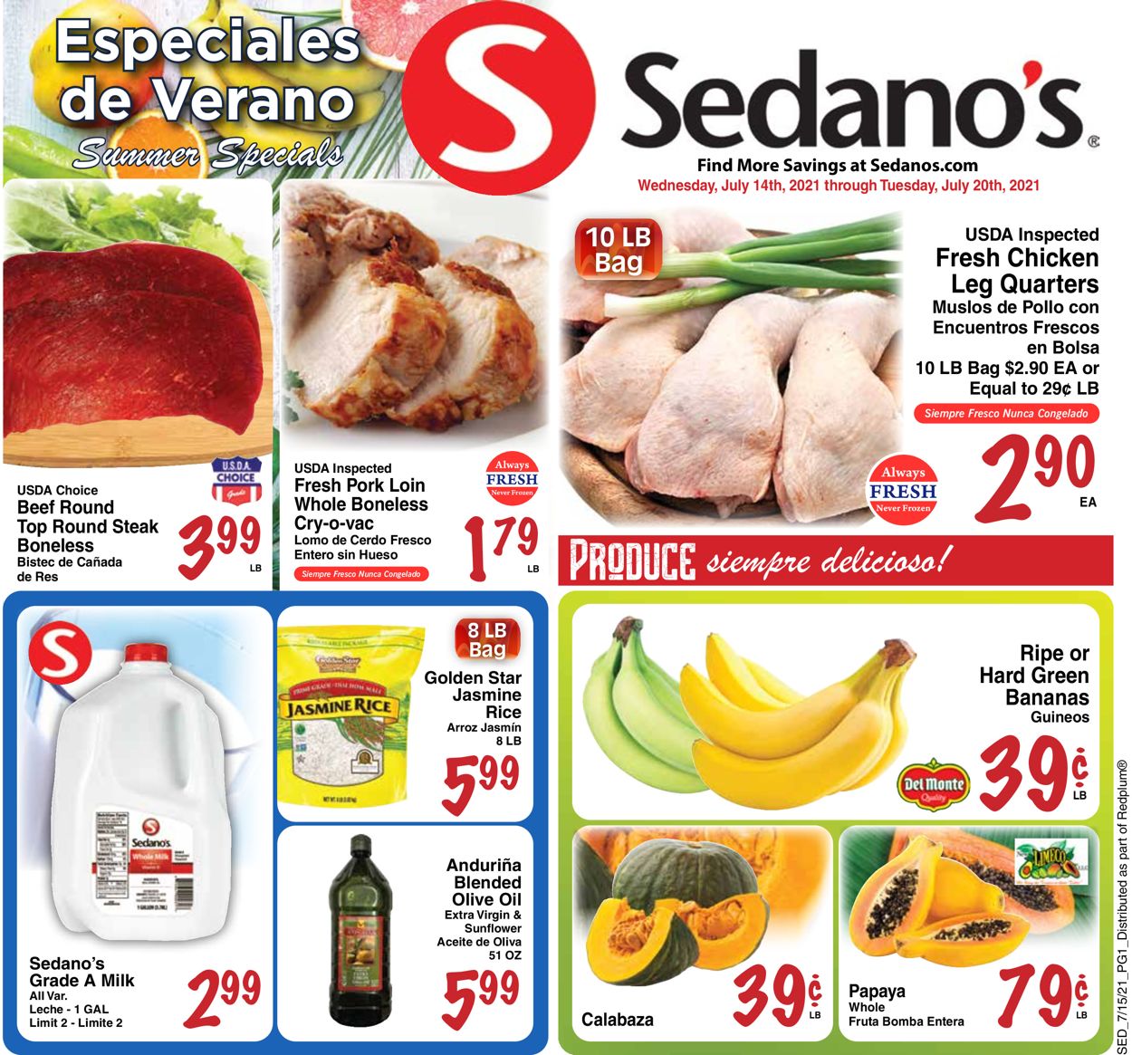 Catalogue Sedano's from 07/14/2021