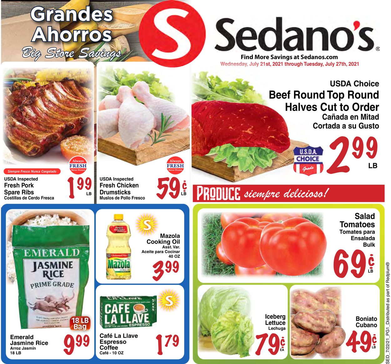 Catalogue Sedano's from 07/21/2021