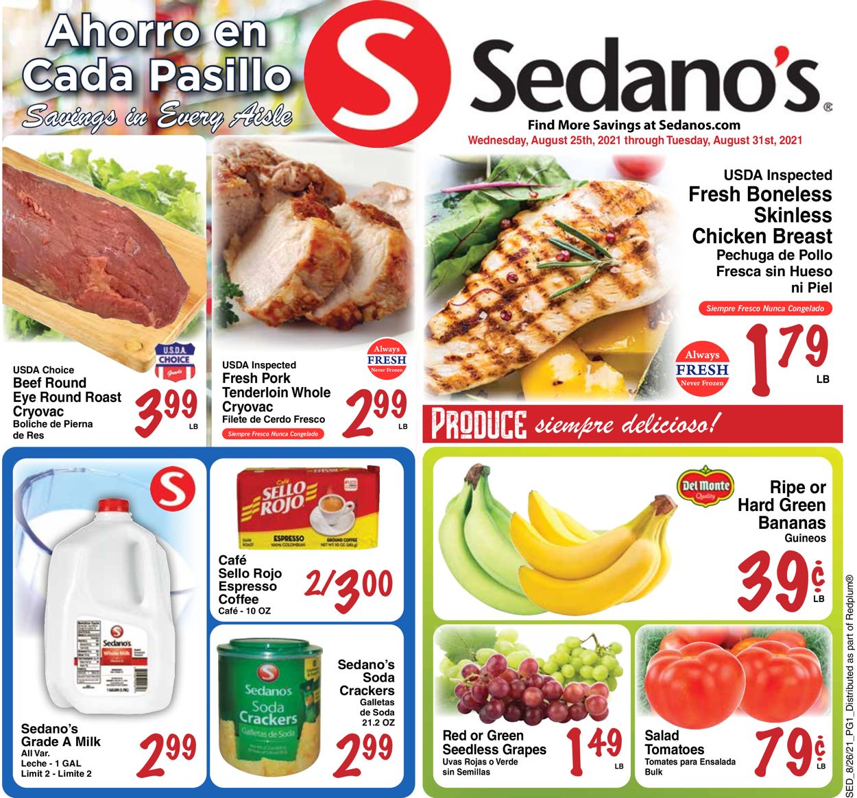 Catalogue Sedano's from 08/25/2021