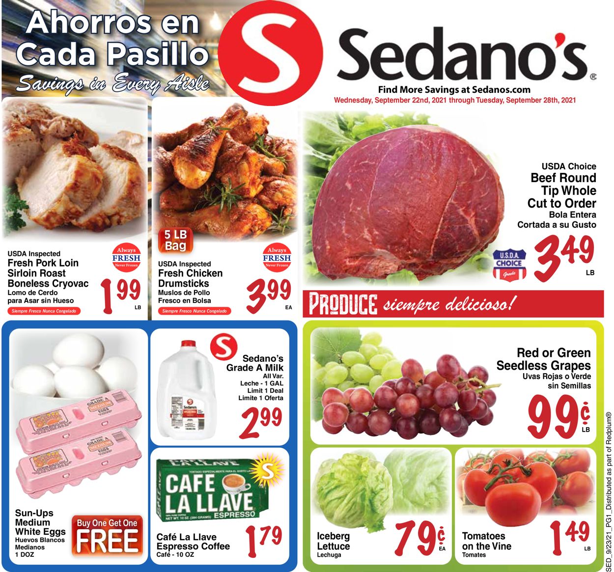 Catalogue Sedano's from 09/22/2021