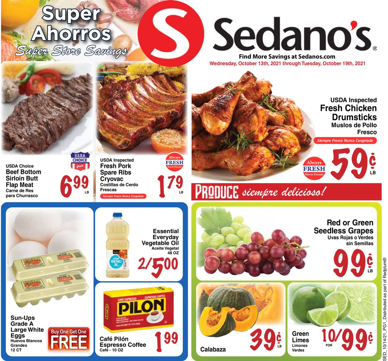 Catalogue Sedano's from 10/13/2021