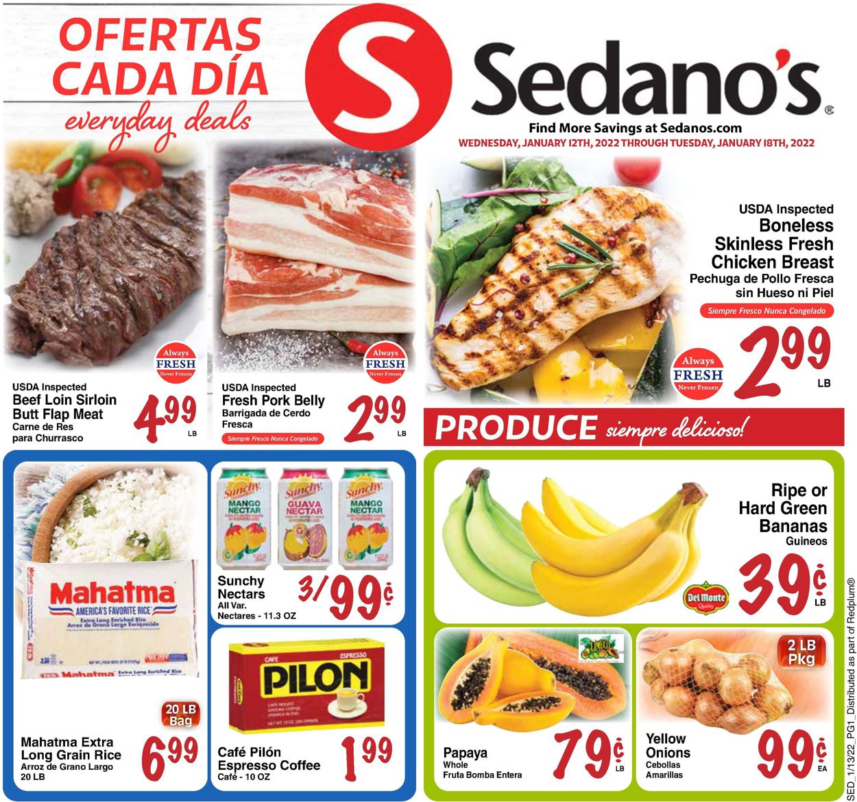 Catalogue Sedano's from 01/12/2022