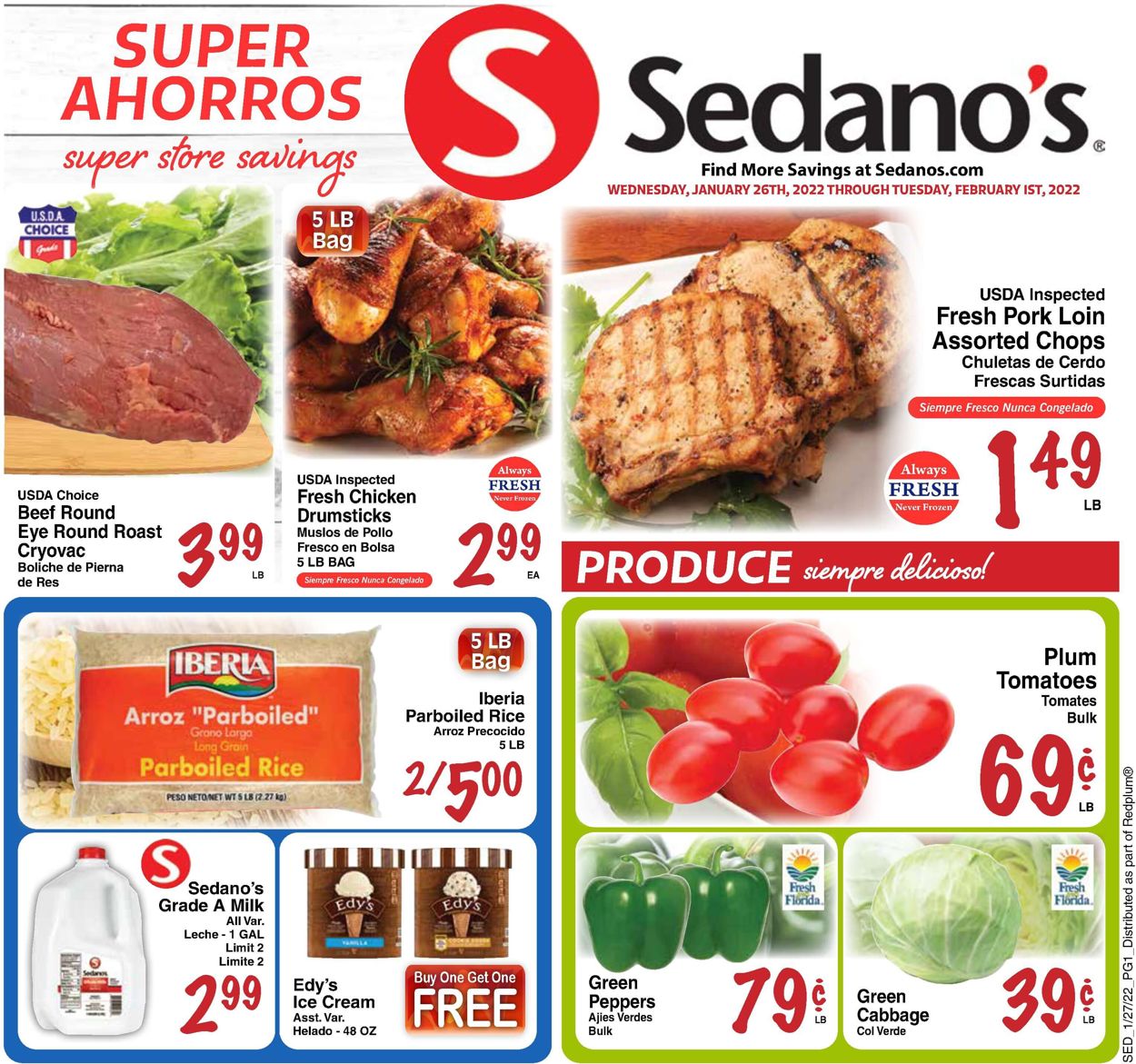 Catalogue Sedano's from 01/26/2022