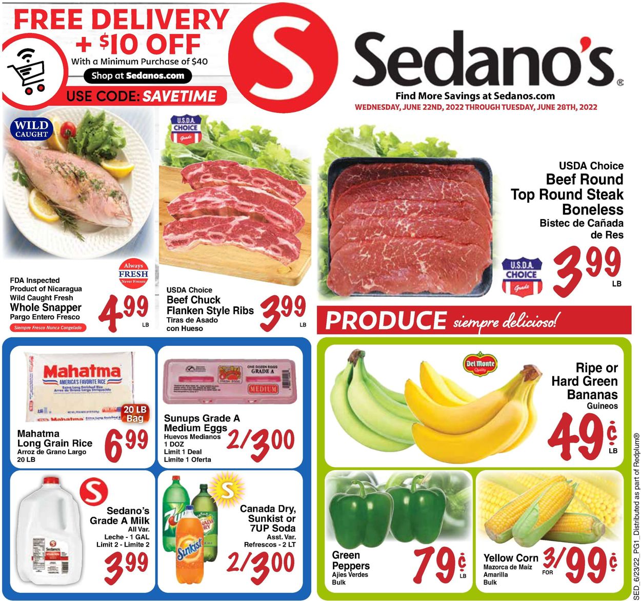 Catalogue Sedano's from 06/22/2022