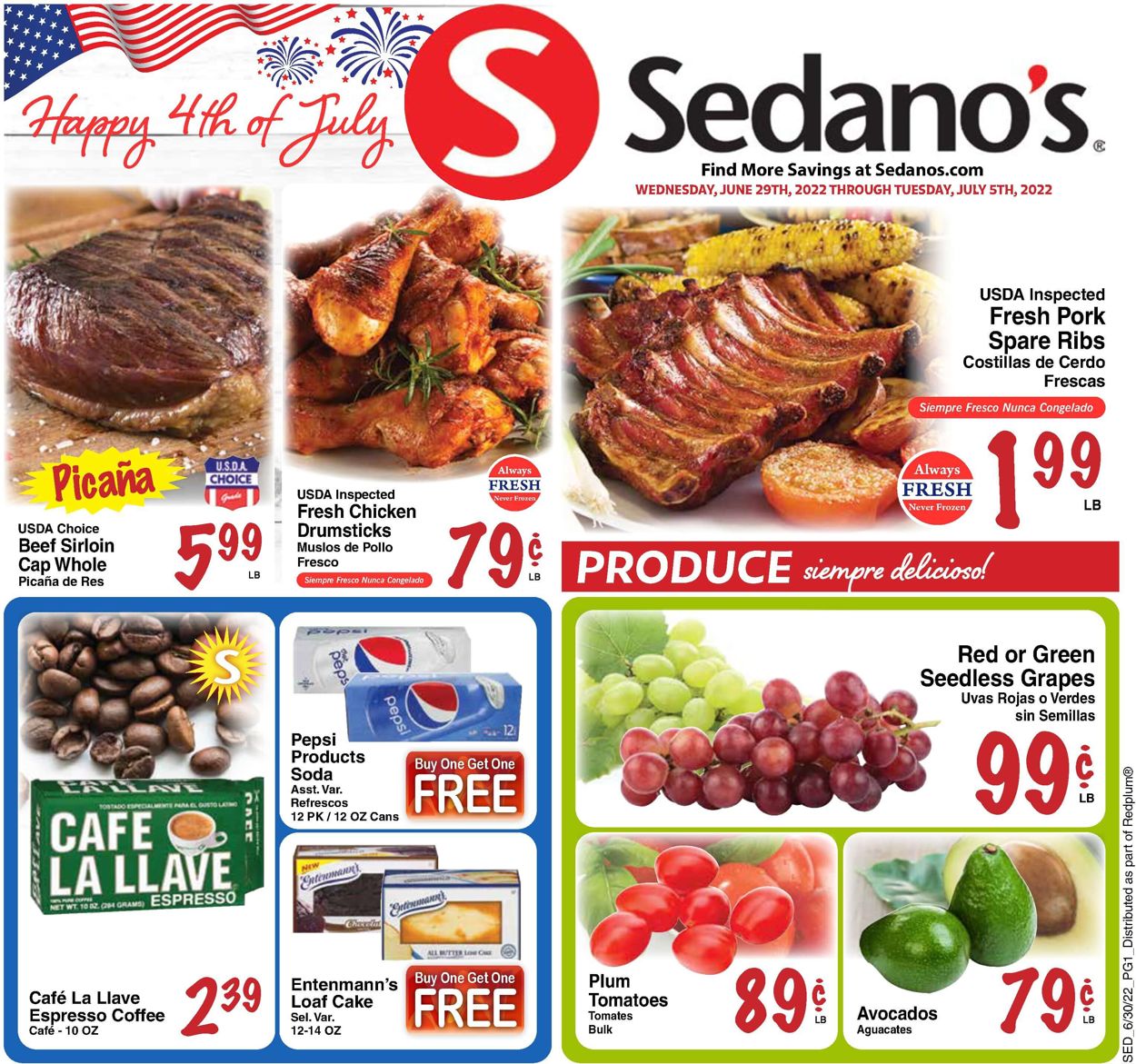 Catalogue Sedano's  from 06/29/2022