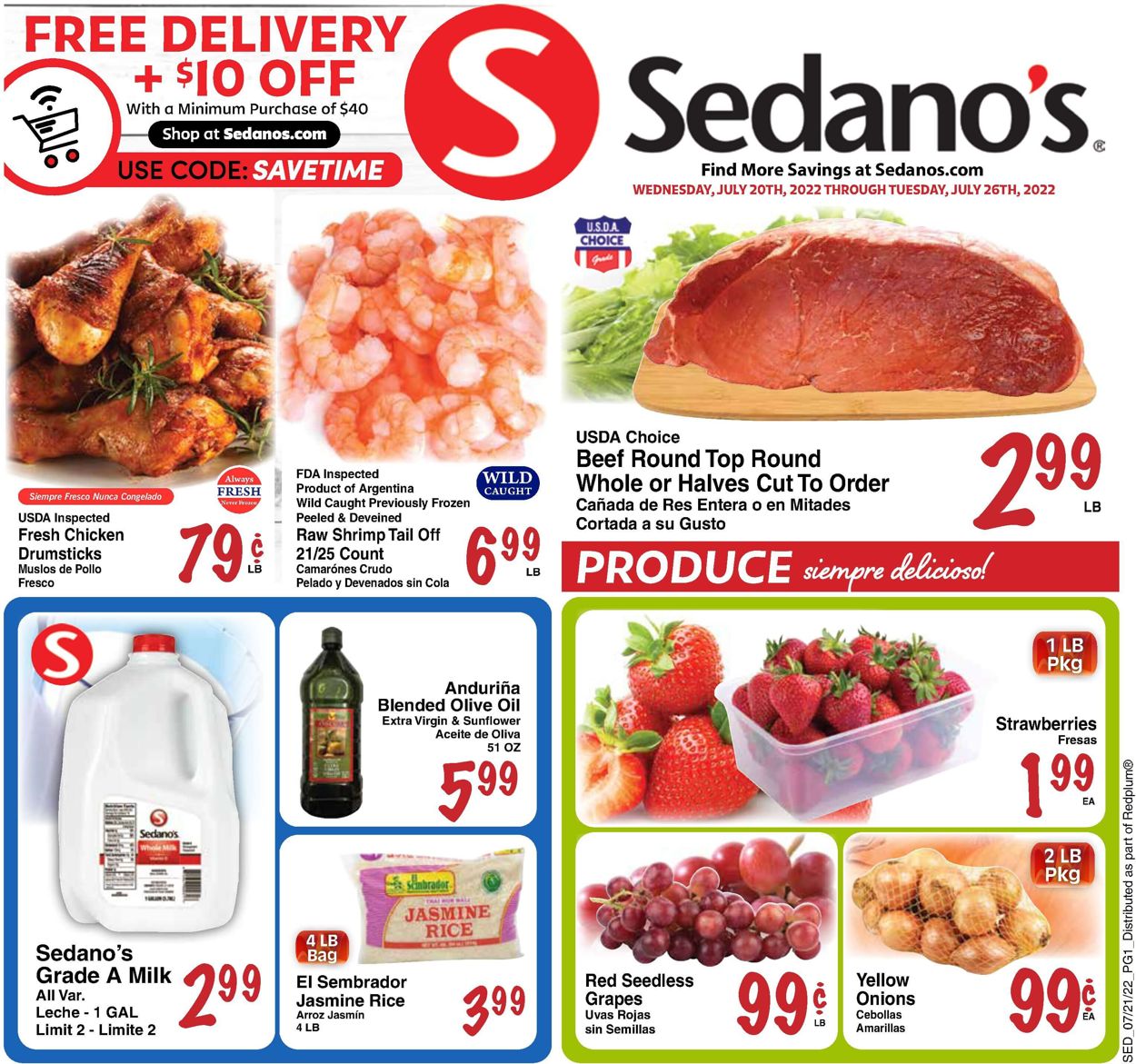 Catalogue Sedano's from 07/20/2022