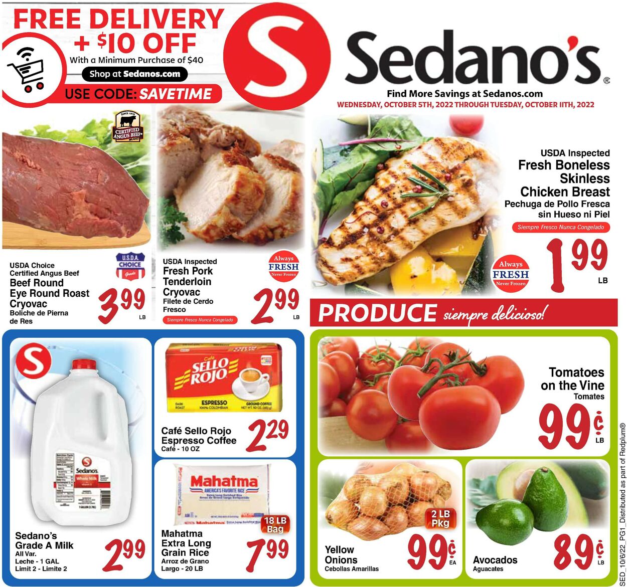 Catalogue Sedano's from 10/05/2022