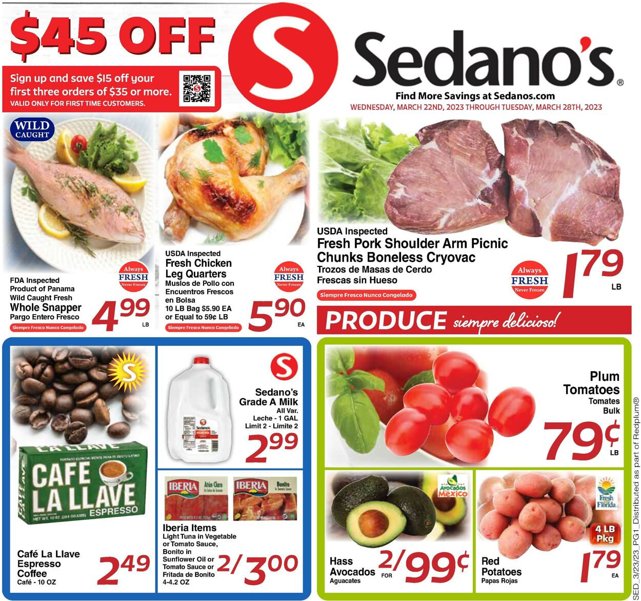 Catalogue Sedano's from 03/22/2023